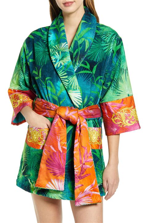 green versace robe